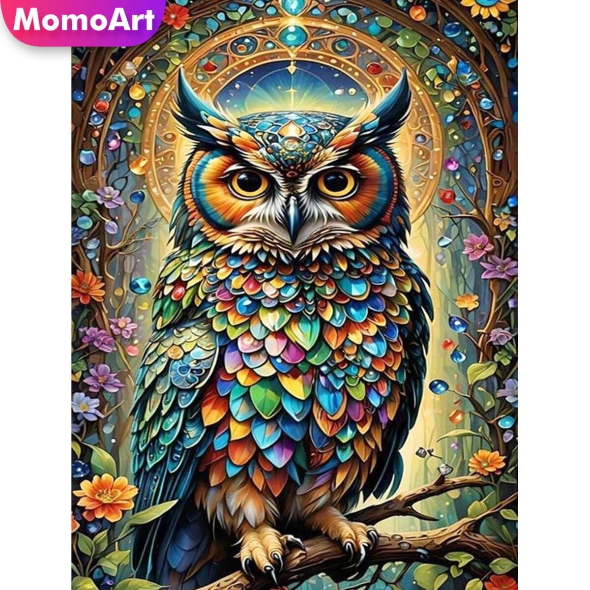 Photo Mosaic Print - Momoart 새로운 도착 다이아몬드 모자이크 올빼미