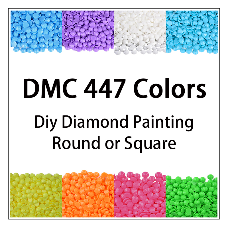 Photo Mosaic Print - DMC 447 색상 5D Diy 다이아몬드