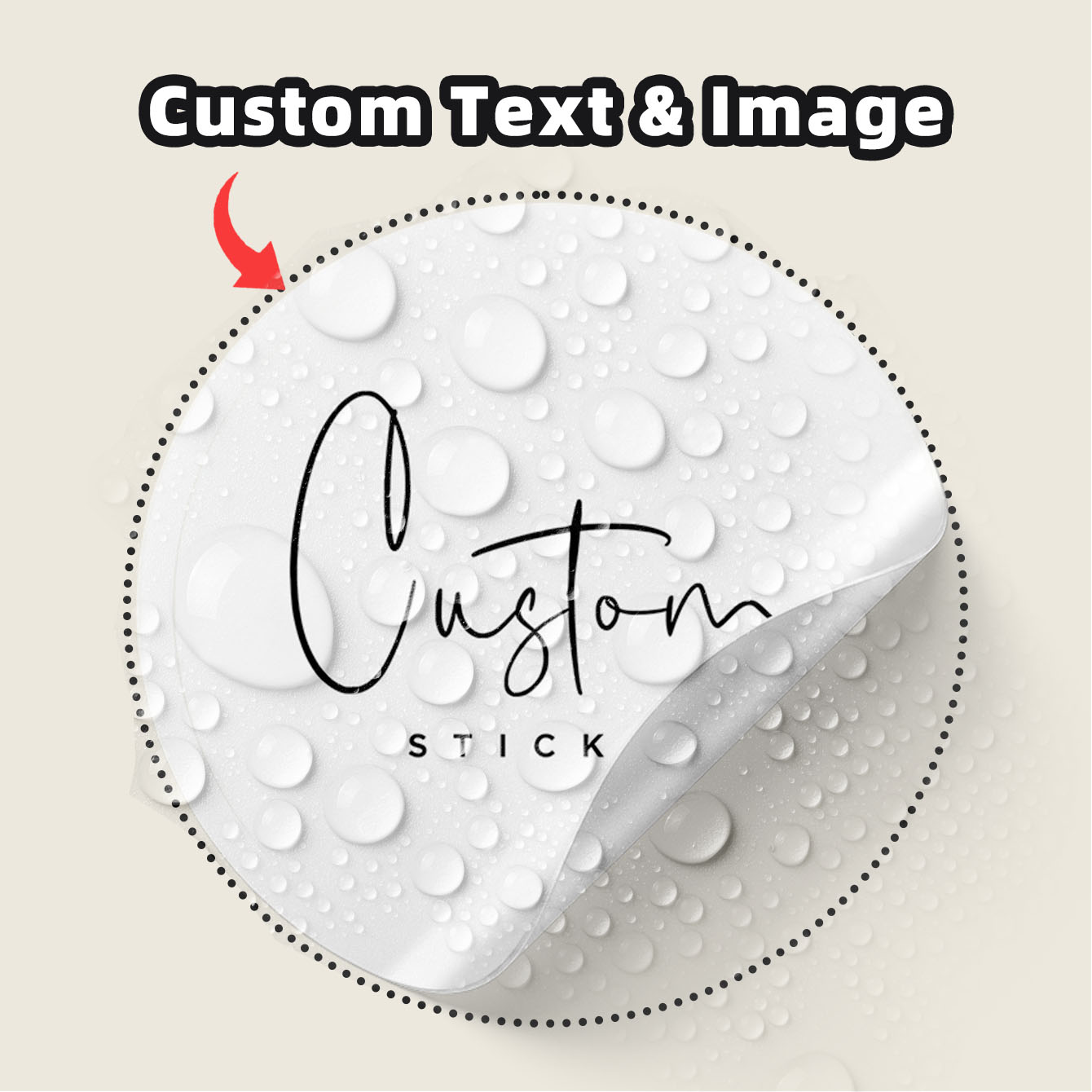 Personalised Candle Label - 1-100Pcs 맞춤형 방수 원형 스티커, 베이비