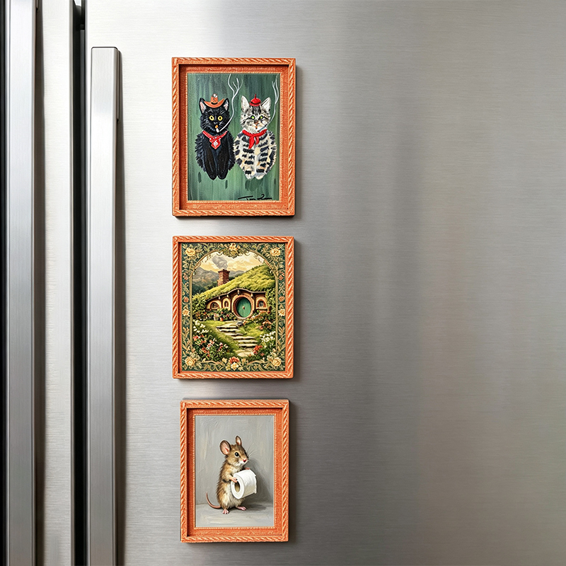 나무 냉장고 자석 사진 프레임 미니 귀여운 창의적인 장 - Engraved Wood Frame 리뷰 및 가격