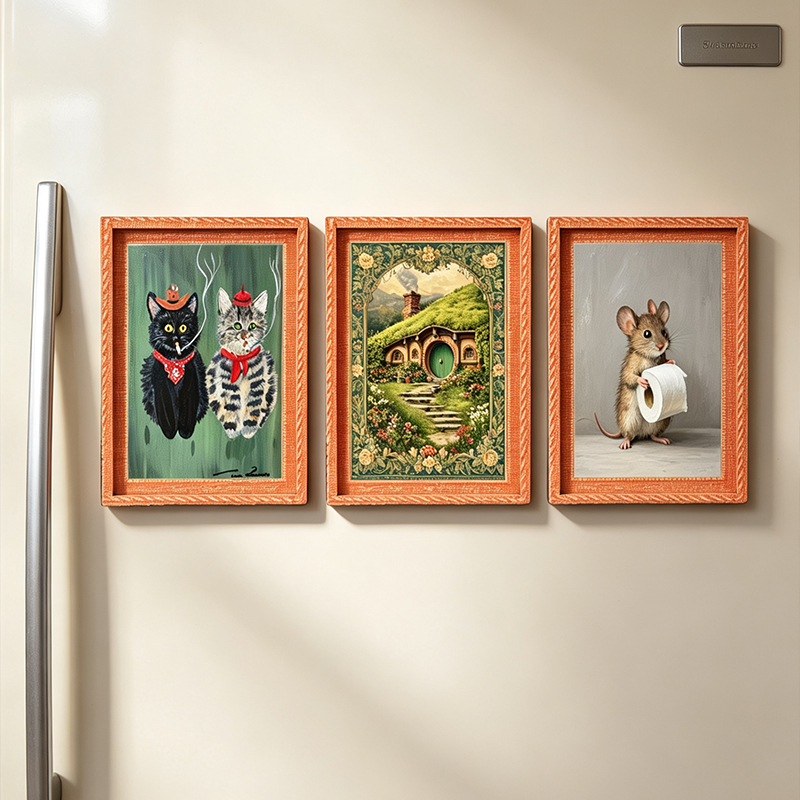 나무 냉장고 자석 사진 프레임 미니 귀여운 창의적인 장 - Engraved Wood Frame 리뷰 및 가격