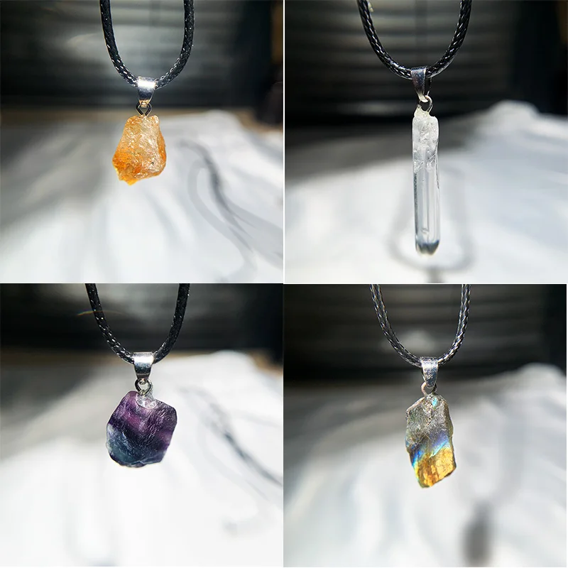 천연 우루과이 자수정 거친 돌 펜던트, 에너지 힐링 원 - Birth Flower Necklace 리뷰 및 가격