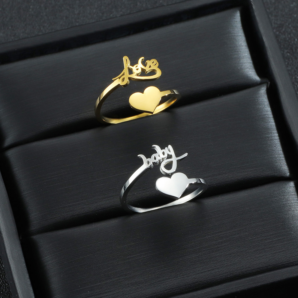 Atoztide 맞춤형 맞춤형 이름 반지 여성용 스테인 - Initial Ring Custom 리뷰 및 가격
