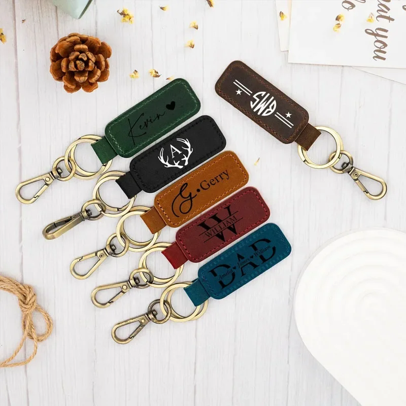 남녀공용 레이저 커스텀 로고 가죽 키체인, 빈티지 각인 - Initial Ring Custom 리뷰 및 가격