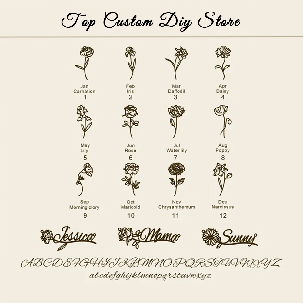 맞춤형 이름 탄생화 목걸이 여성용 스테인리스 스틸 리본 - Birth Flower Necklace 리뷰 및 가격