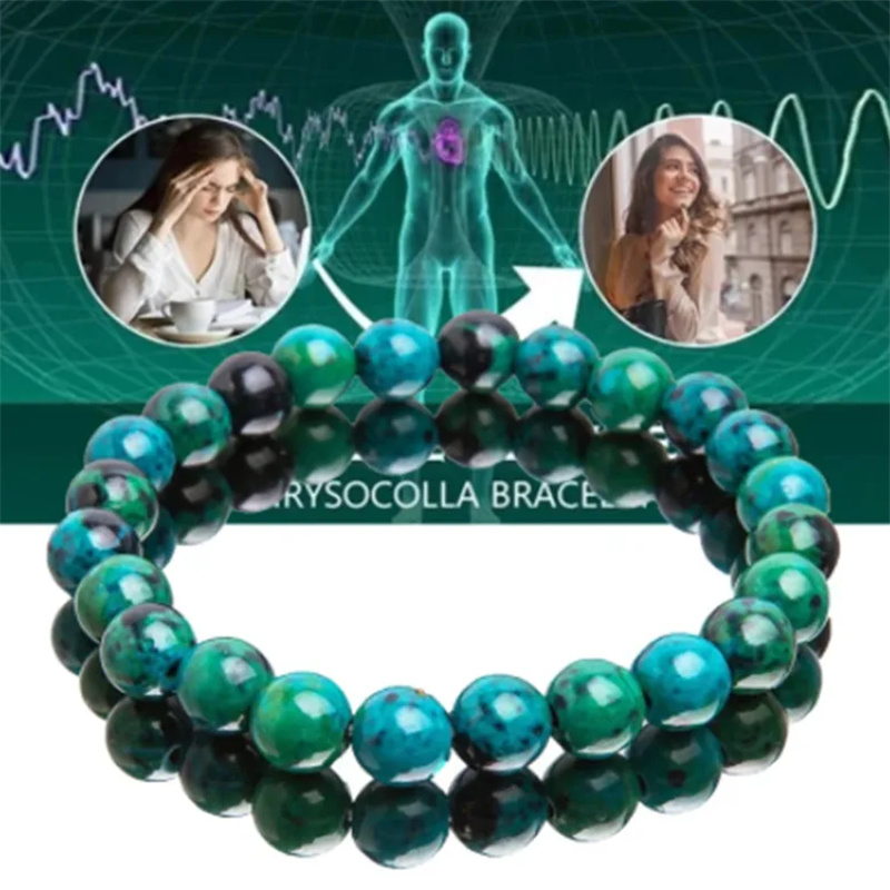 Chrysocolla 공작석 팔찌 여성 남성 천연석 비 - Coordinates Bracelet 리뷰 및 가격