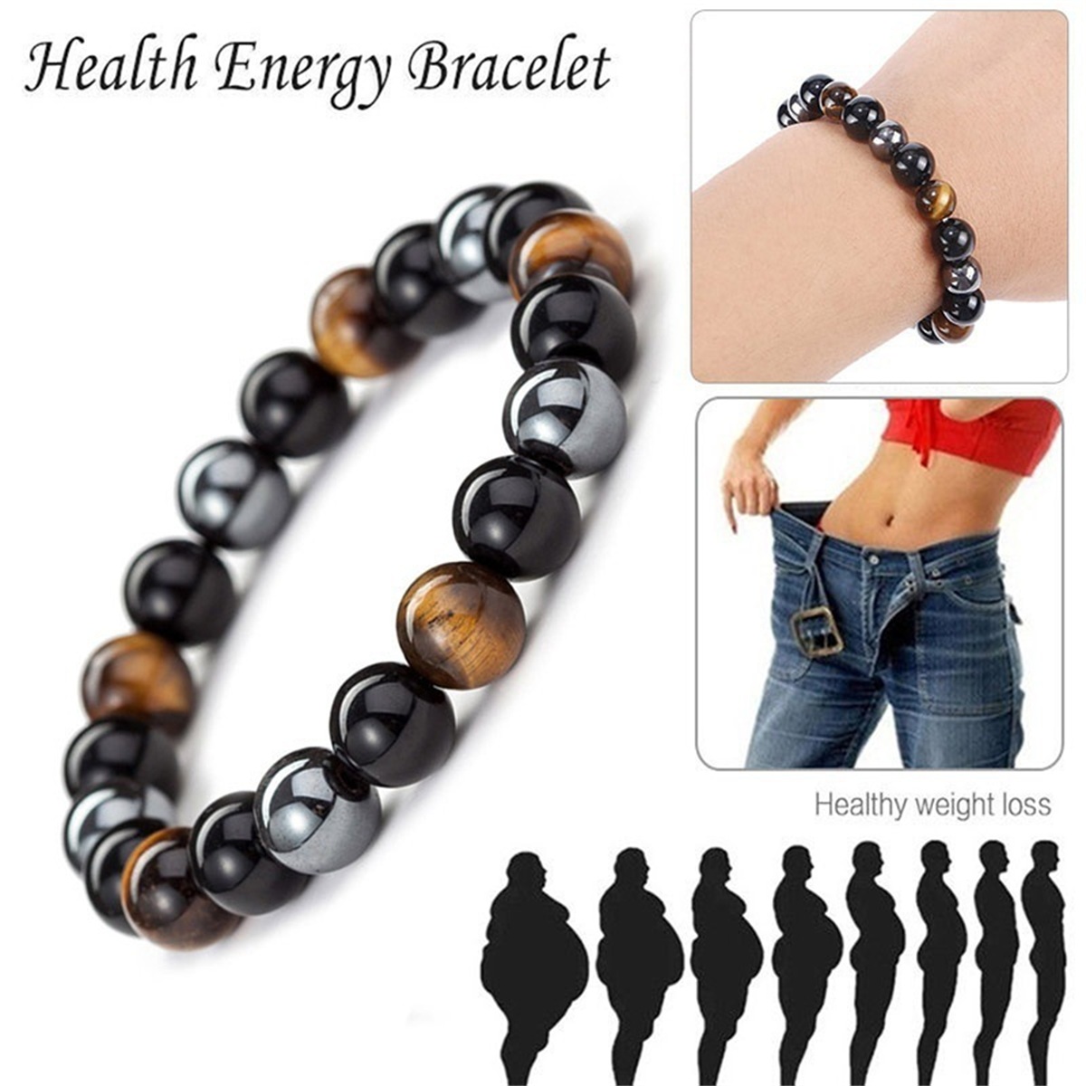 남성용 자석 헤마타이트 타이거아이 블랙 흑요석 삼중 보 - Coordinates Bracelet 리뷰 및 가격